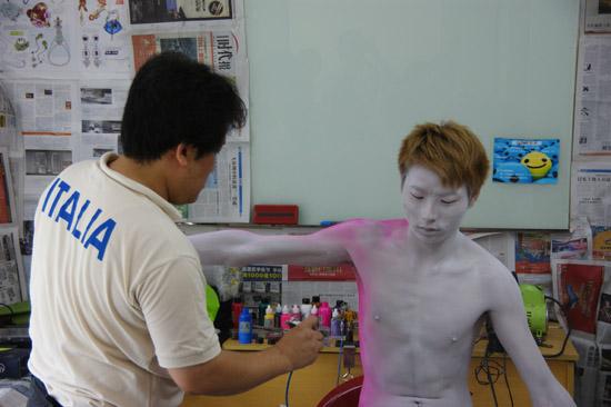 韓國教授人體彩繪特講現場